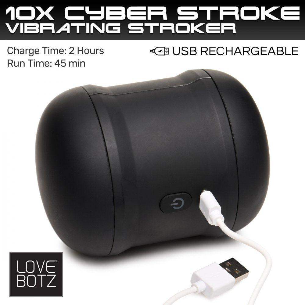 10X Cyber Stroke | Vibrating Masturbator - Cock Stroker - The Dildo Hub