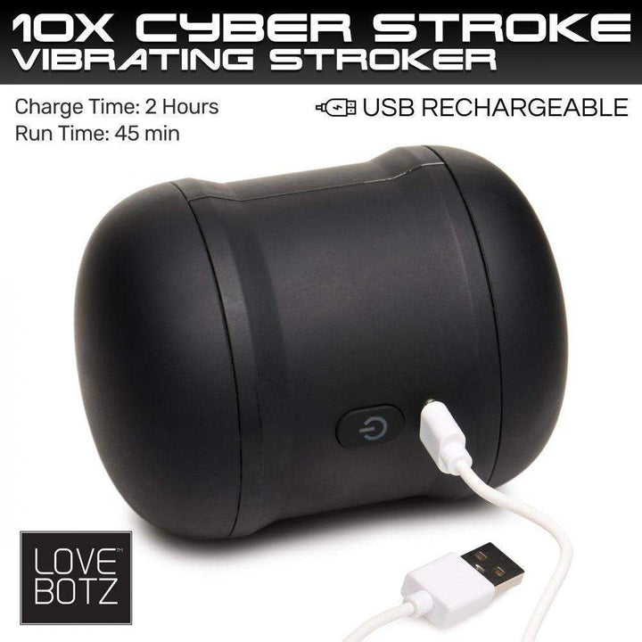 10X Cyber Stroke | Vibrating Masturbator - Cock Stroker - The Dildo Hub