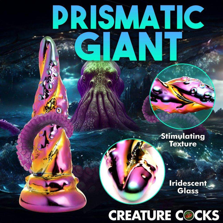 6.3 Inch Glass Tentacle Fantasy Dildo - Rainbow Color - The Dildo Hub