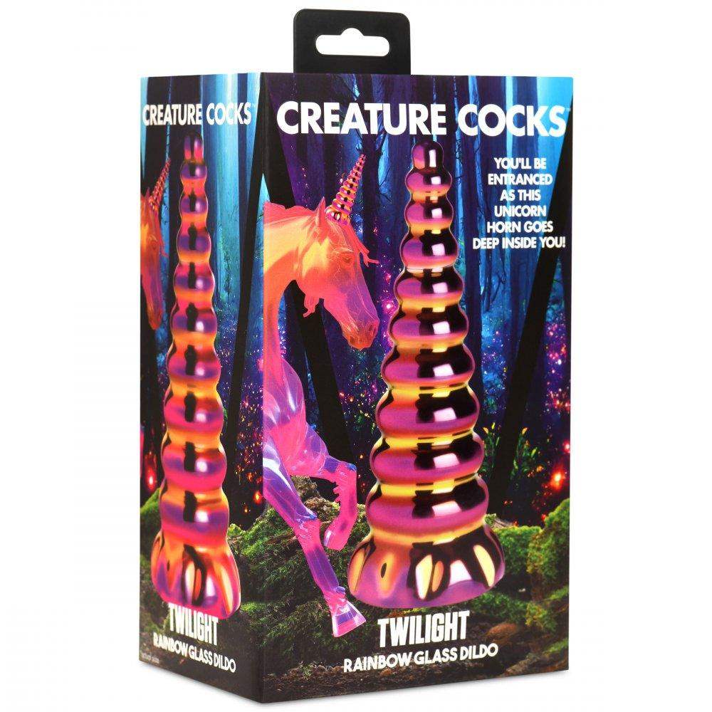 6.3 Inch Twilight Unicorn Glass Dildo - Borosilicate Dildo - The Dildo Hub