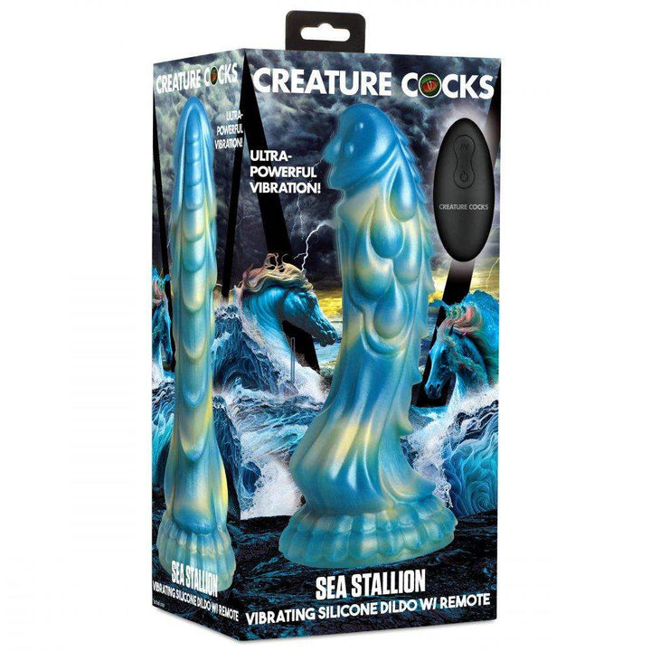 8.3 Inch Sea Stallion Vibrating Fantasy Dildo with Remote - The Dildo Hub