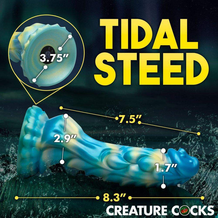 8.3 Inch Sea Stallion Vibrating Fantasy Dildo with Remote - The Dildo Hub