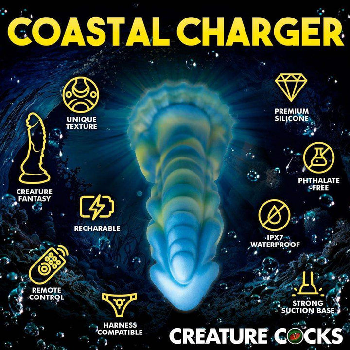8.3 Inch Sea Stallion Vibrating Fantasy Dildo with Remote - The Dildo Hub
