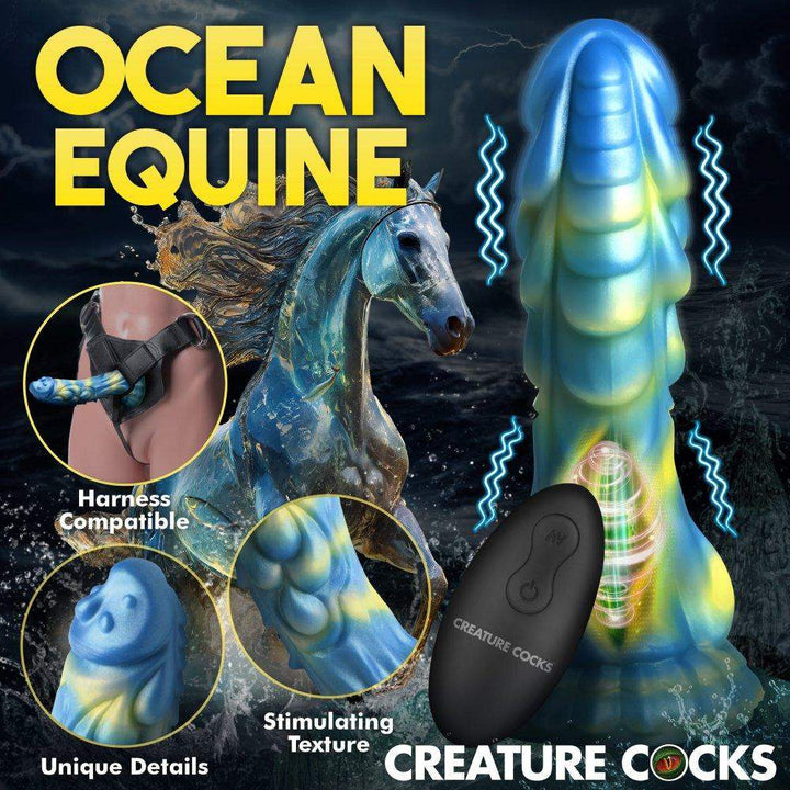 8.3 Inch Sea Stallion Vibrating Fantasy Dildo with Remote - The Dildo Hub