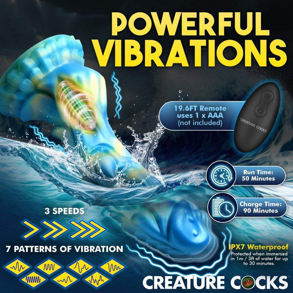 8.3 Inch Sea Stallion Vibrating Fantasy Dildo with Remote - The Dildo Hub