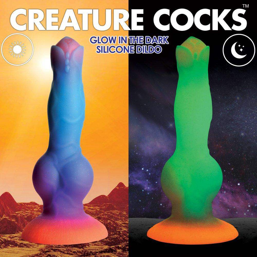 8.5 Inch Space Cock | Glow-in-the-Dark Fantasy Dildo - The Dildo Hub