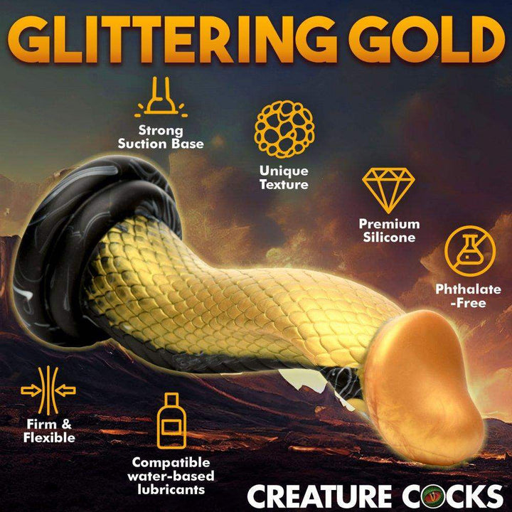 9 Inch Golden Mamba | Animal Dildo - Snake Dildo - Fantasy Dildo - The Dildo Hub