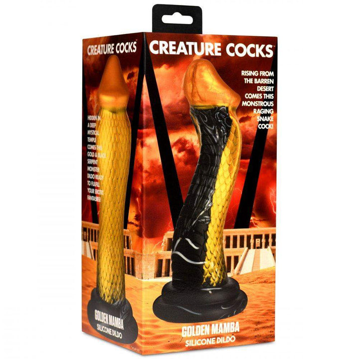 9 Inch Golden Mamba | Animal Dildo - Snake Dildo - Fantasy Dildo - The Dildo Hub