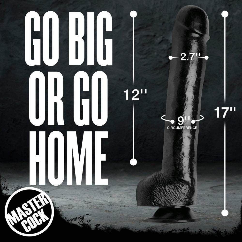 The Black Destroyer 17 Inch Huge Realistic Dildo w/ Suction Cup