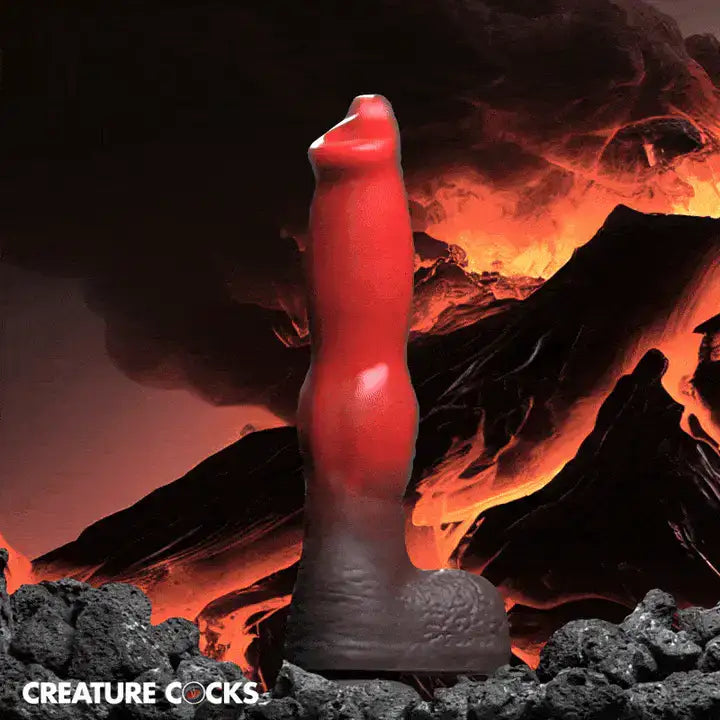 Ramming Hound 9 Inch Thrusting & Vibrating Dog Knot Dildo w/ Suction Cup