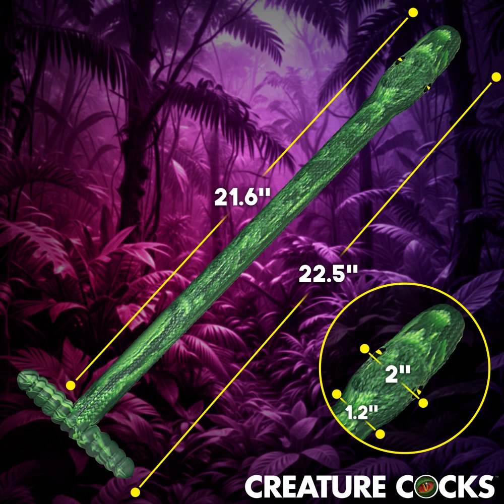 Slither 22.5 Inch Silicone Anal Hose Snake Dildo w/ Easy Grip Handle