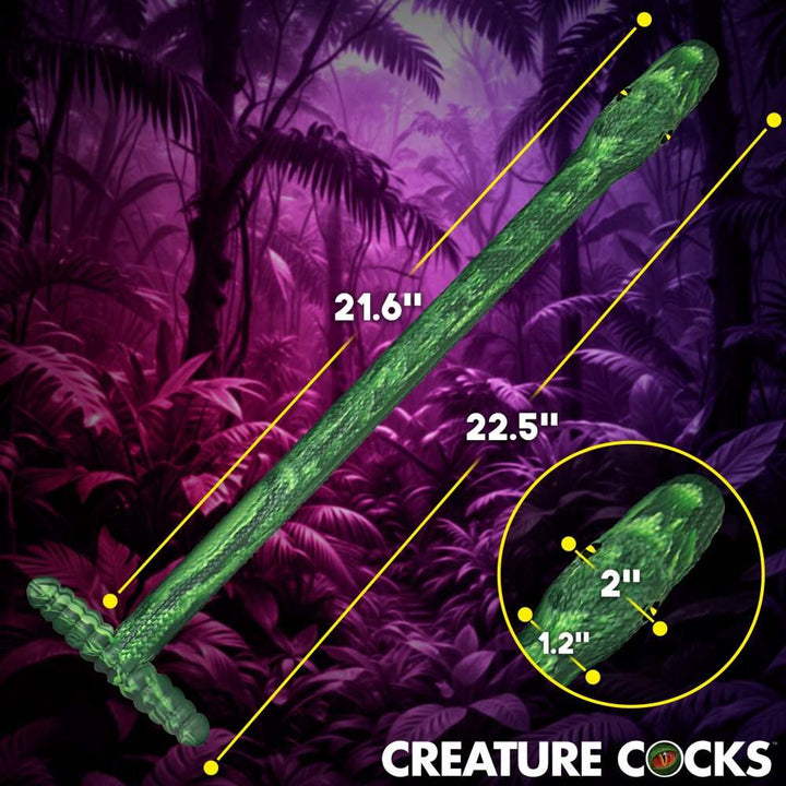 Slither 22.5 Inch Silicone Anal Hose Snake Dildo w/ Easy Grip Handle
