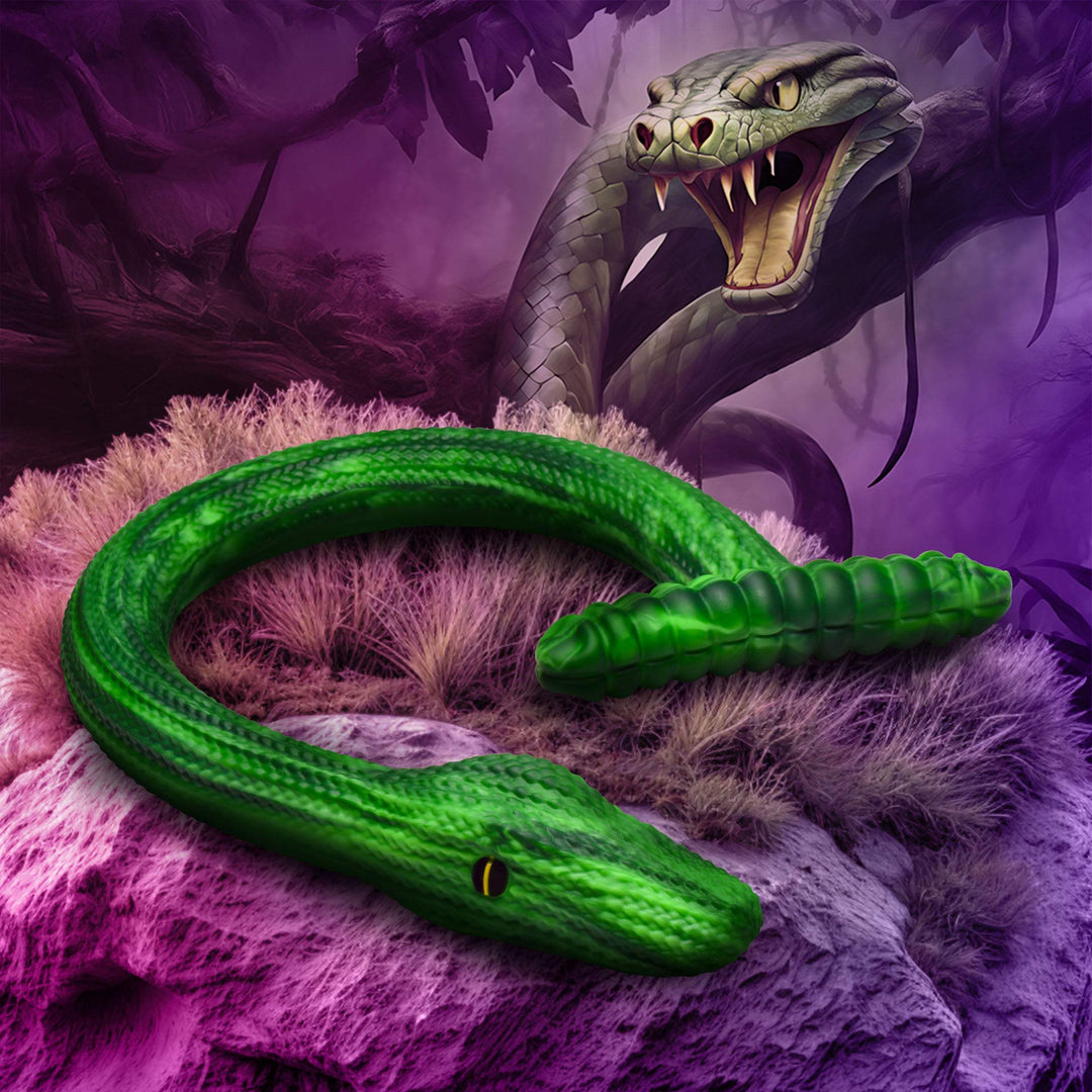 Slither 22.5 Inch Silicone Anal Hose Snake Dildo w/ Easy Grip Handle