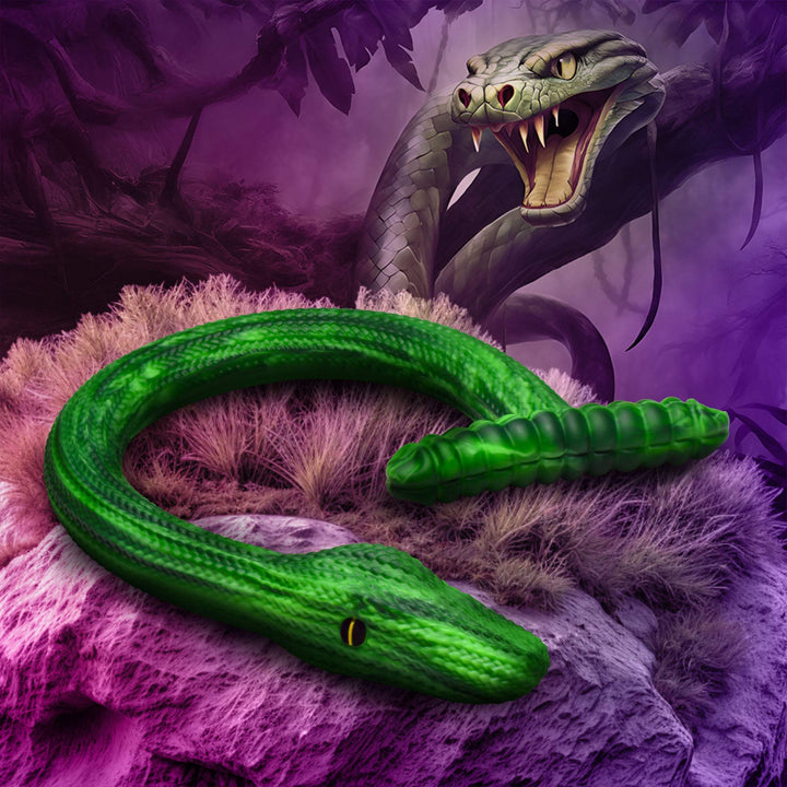 Slither 22.5 Inch Silicone Anal Hose Snake Dildo w/ Easy Grip Handle