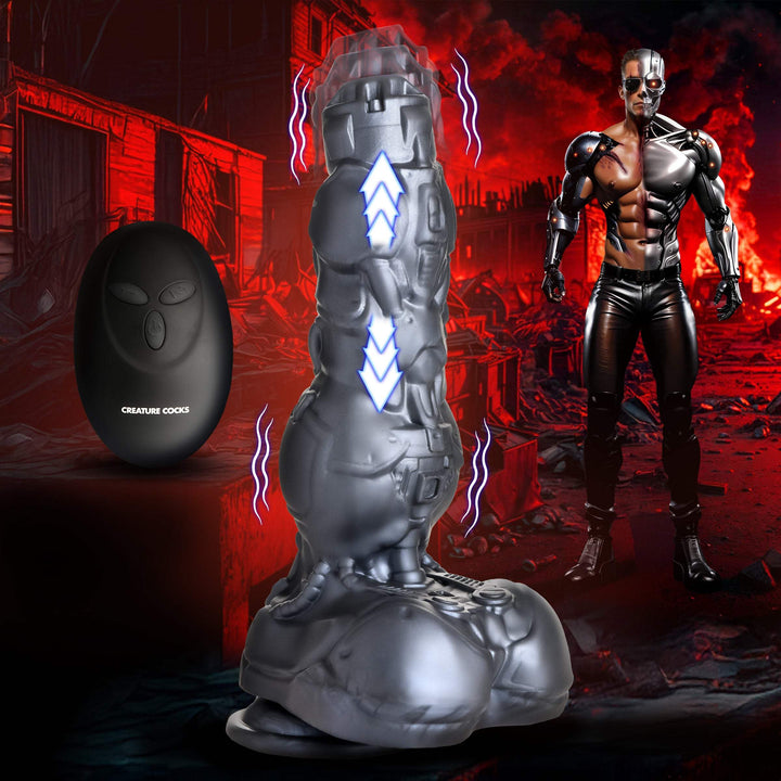 Cyborg Cock 9 Inch Thrusting & Vibrating Monster Dildo w/ Suction Cup