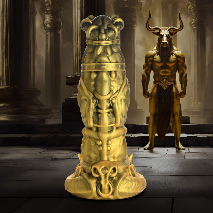 King Minotaur 9.3 Inch Silicone Monster Dildo w/ Suction Cup