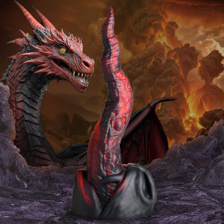 Dragon Tongue 9.6 Inch Silicone Monster Dildo w/ Suction Cup