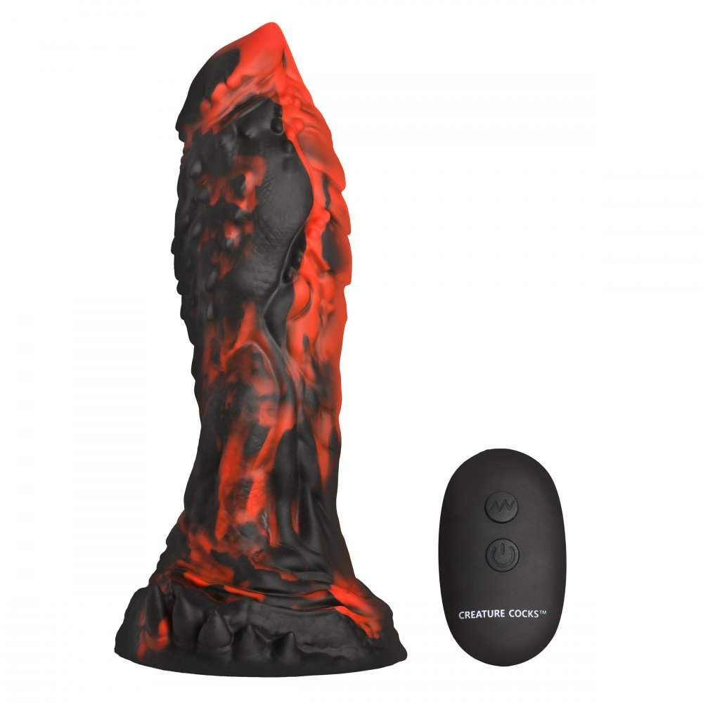 Inferno Cock 7.8 Inch Vibrating Silicone Dragon Dildo w/ Suction Cup