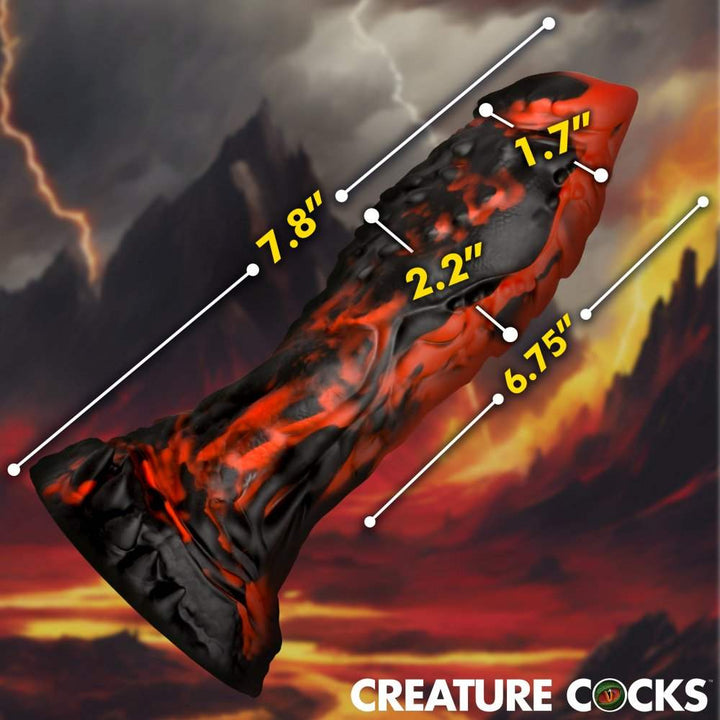Inferno Cock 7.8 Inch Vibrating Silicone Dragon Dildo w/ Suction Cup