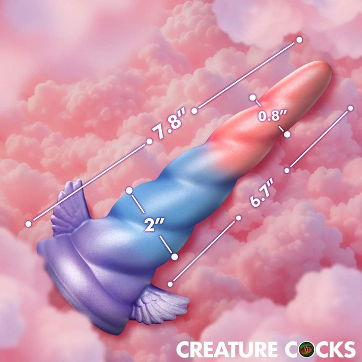 Dream Rider 7.8 Inch Vibrating Silicone Unicorn Dildo w/ Suction Cup