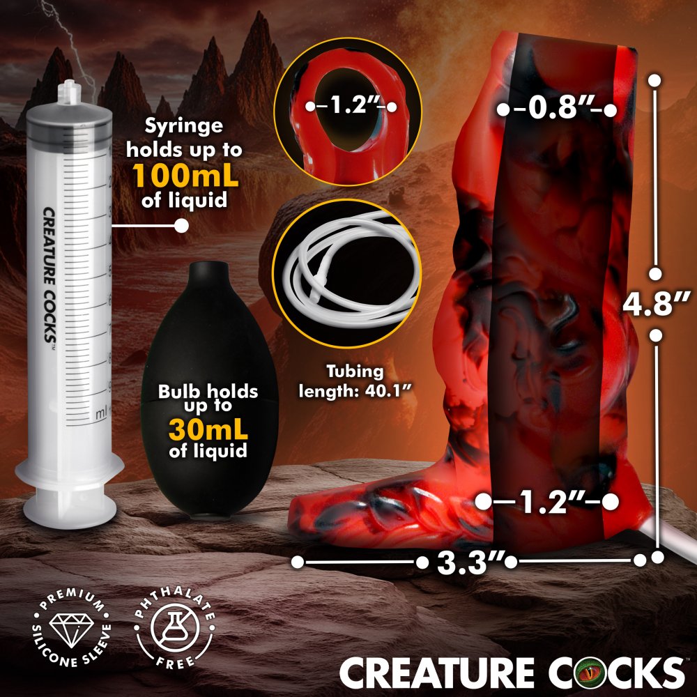Hell Hound Squirting Silicone Penis Sleeve Enhancer