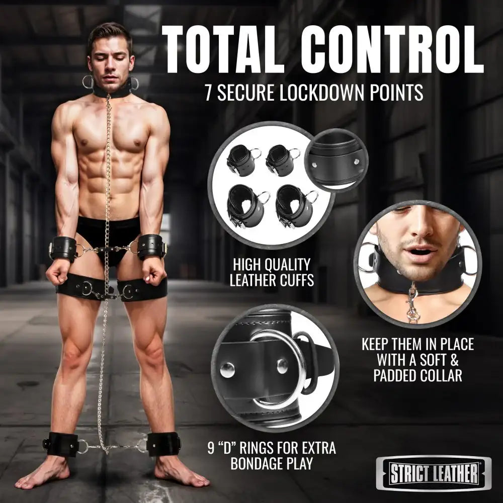 Genuine Strict Leather Bondage Set