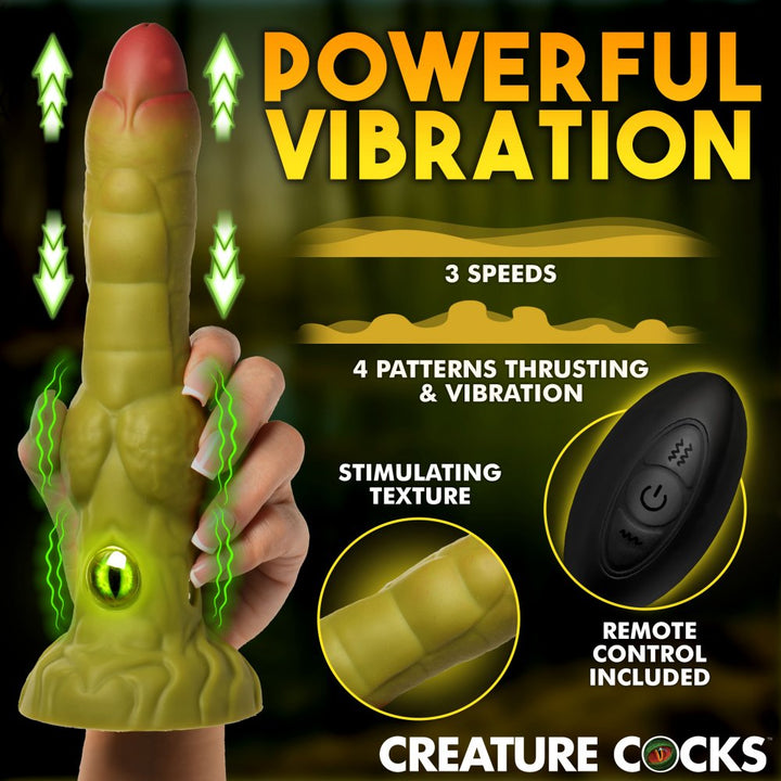 Eyegor 9.2 Inch Thrusting & Vibrating Fantasy Dildo w/ Suction Cup