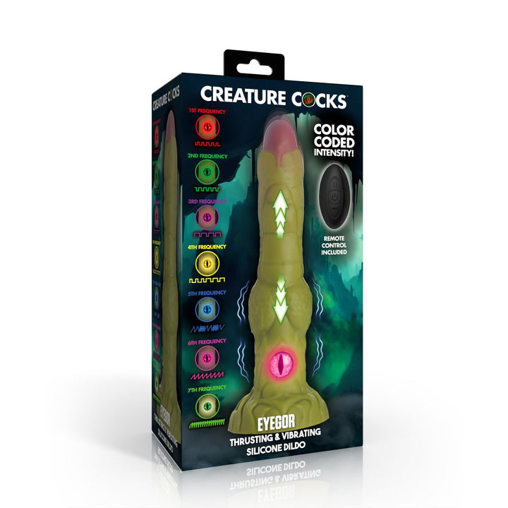 Eyegor 9.2 Inch Thrusting & Vibrating Fantasy Dildo w/ Suction Cup