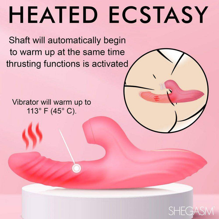 Candy-Thrust Silicone Thrusting and Sucking Rabbit Vibrator - The Dildo Hub