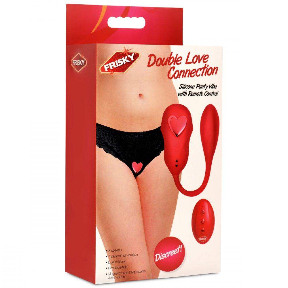 Double Love Connection Silicone Panty Vibe with Remote Control - The Dildo Hub