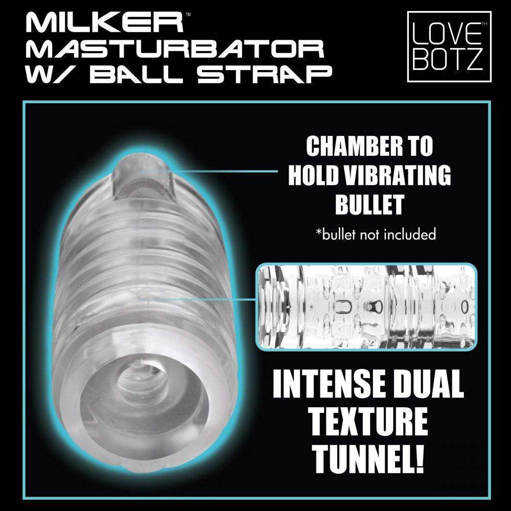 Milker Masturbator with Ball Strap - Male Masturbator - The Dildo Hub