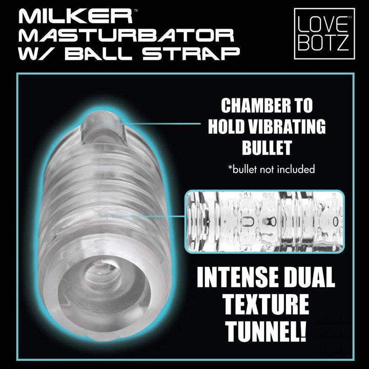 Milker Masturbator with Ball Strap - Male Masturbator - The Dildo Hub