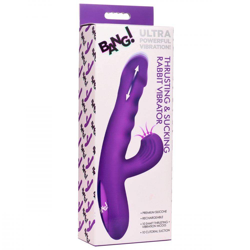Thrusting and Sucking Silicone Rabbit Vibrator - The Dildo Hub