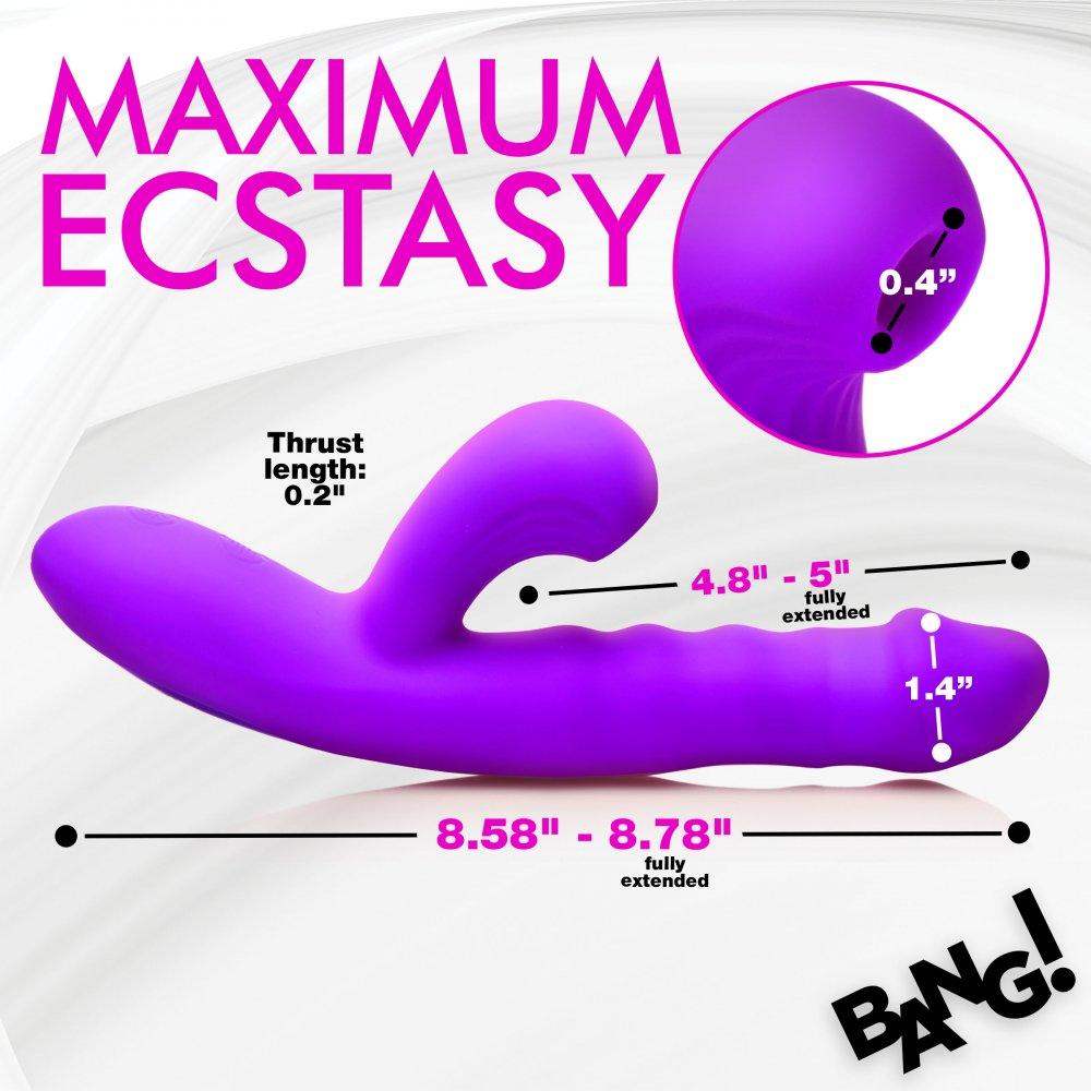 Thrusting and Sucking Silicone Rabbit Vibrator - The Dildo Hub