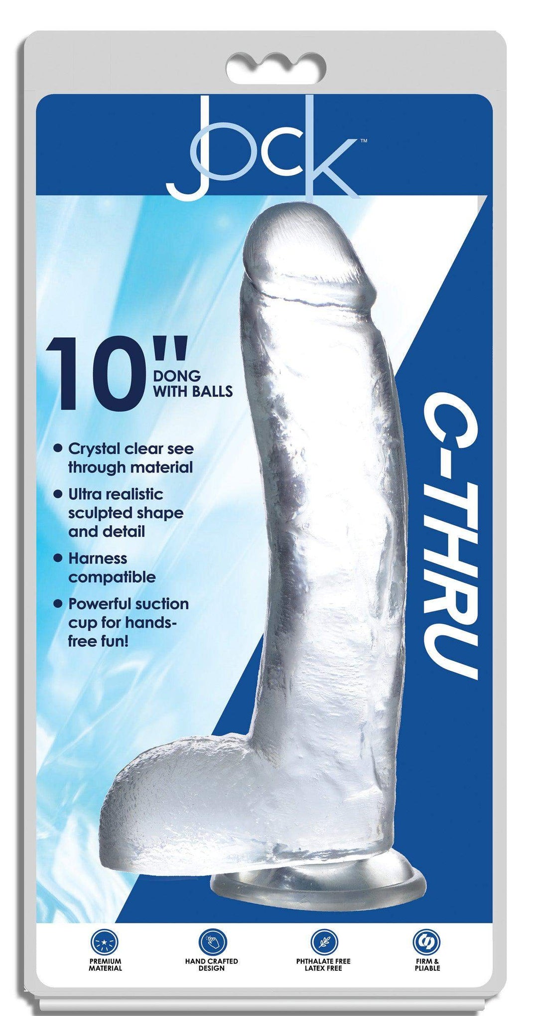10.5 Inch Jock C-Thru | Realistic Dildo - Big Realistic Dildo - Large Realistic Dildo - The Dildo Hub