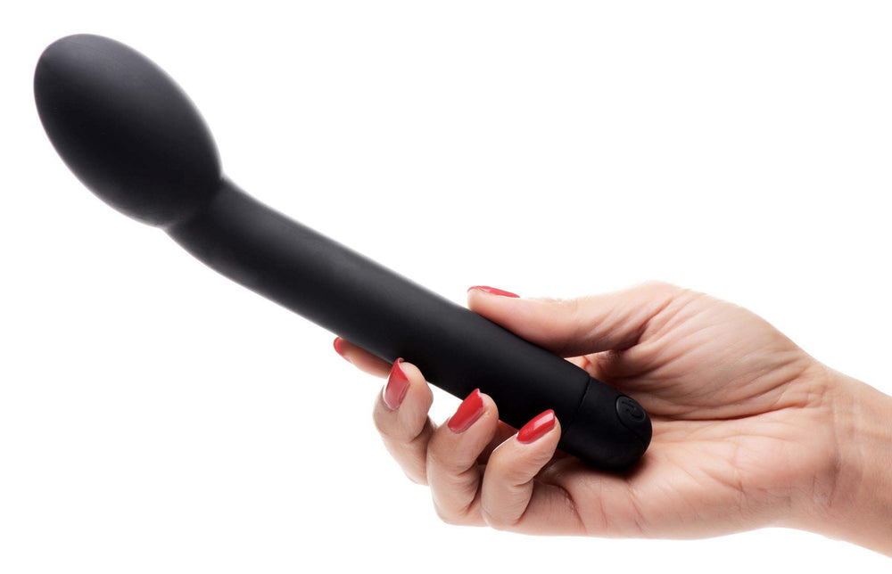 10X Black Silicone G-Spot Vibrator - The Dildo Hub