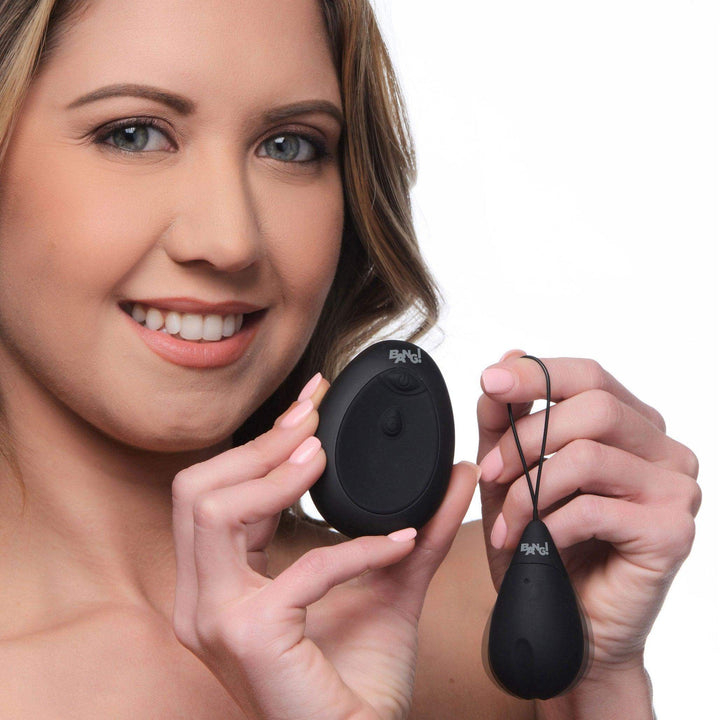 10X Black Silicone Vibrating Egg - The Dildo Hub
