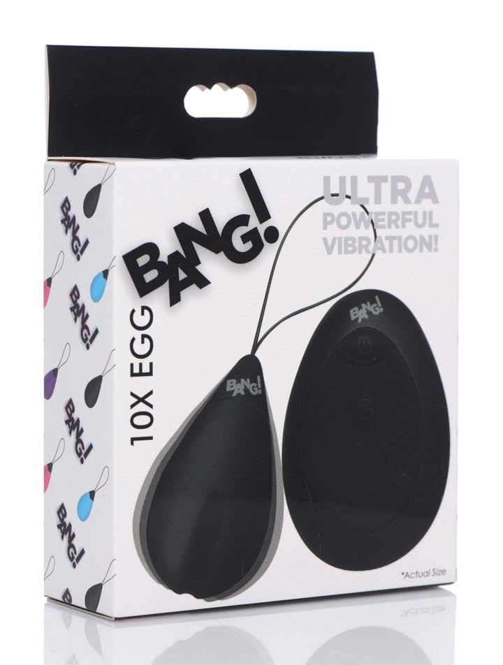 10X Black Silicone Vibrating Egg - The Dildo Hub