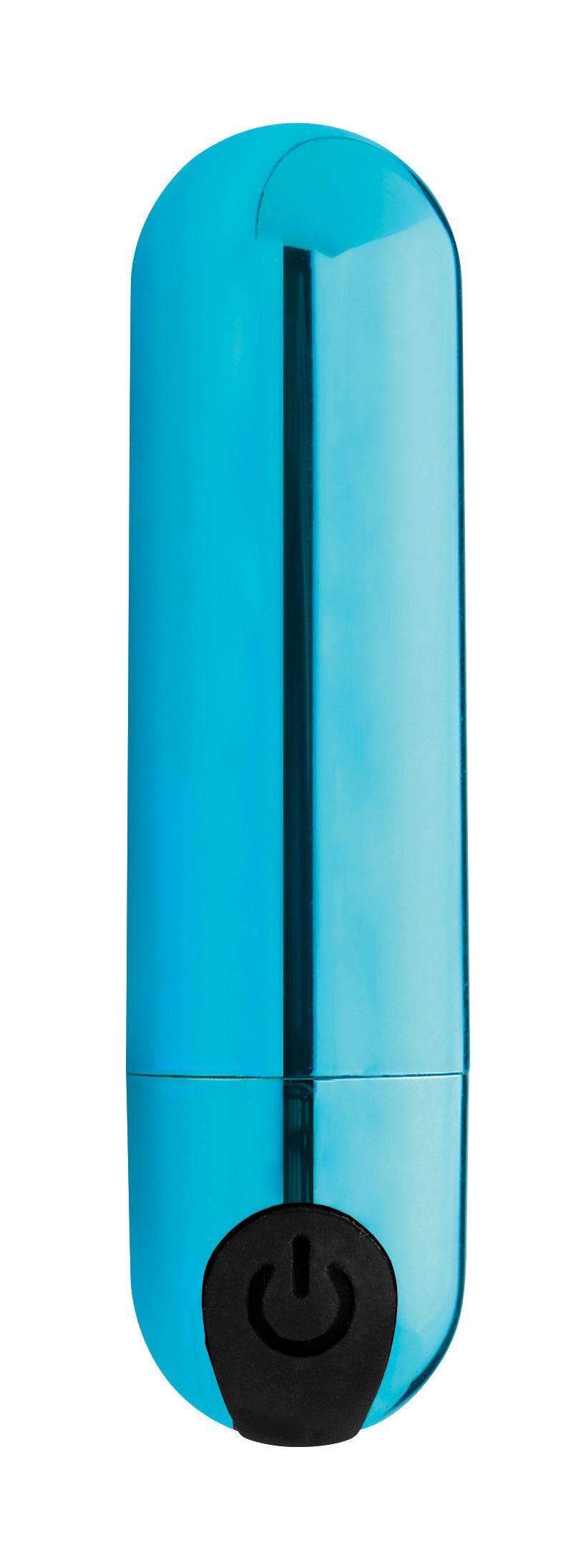 10X Rechargeable Blue Bullet Vibrator  The Dildo Hub
