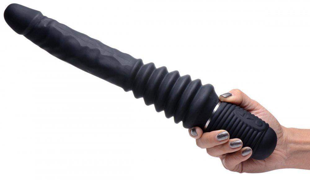 10X Silicone Vibrating and Thrusting Dildo - The Dildo Hub