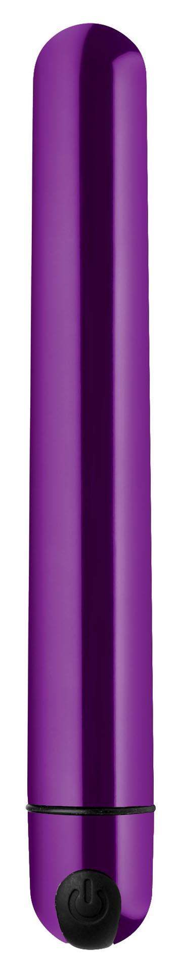 10X Slim Metallic Bullet Vibrator - Purple - The Dildo Hub