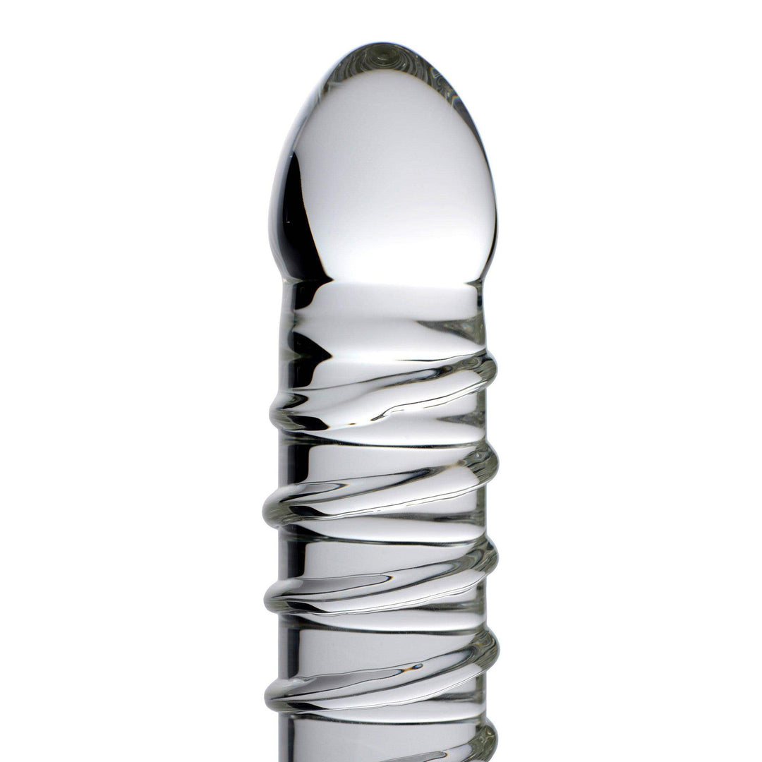 12.25 Inch Behemoth | Large Glass Dildo - Big Glass Dildo - Ribbed Glass Dildo - The Dildo Hub