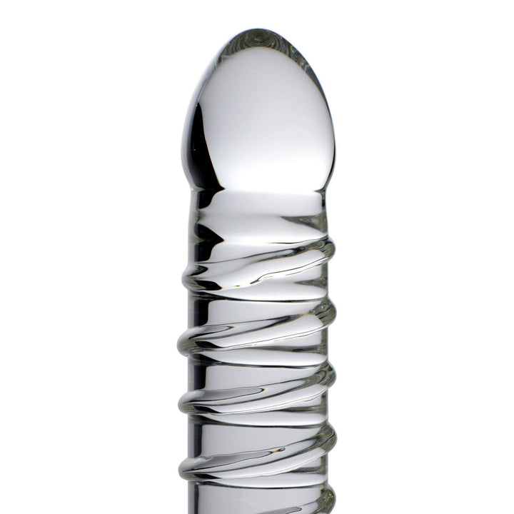 12.25 Inch Behemoth | Large Glass Dildo - Big Glass Dildo - Ribbed Glass Dildo - The Dildo Hub