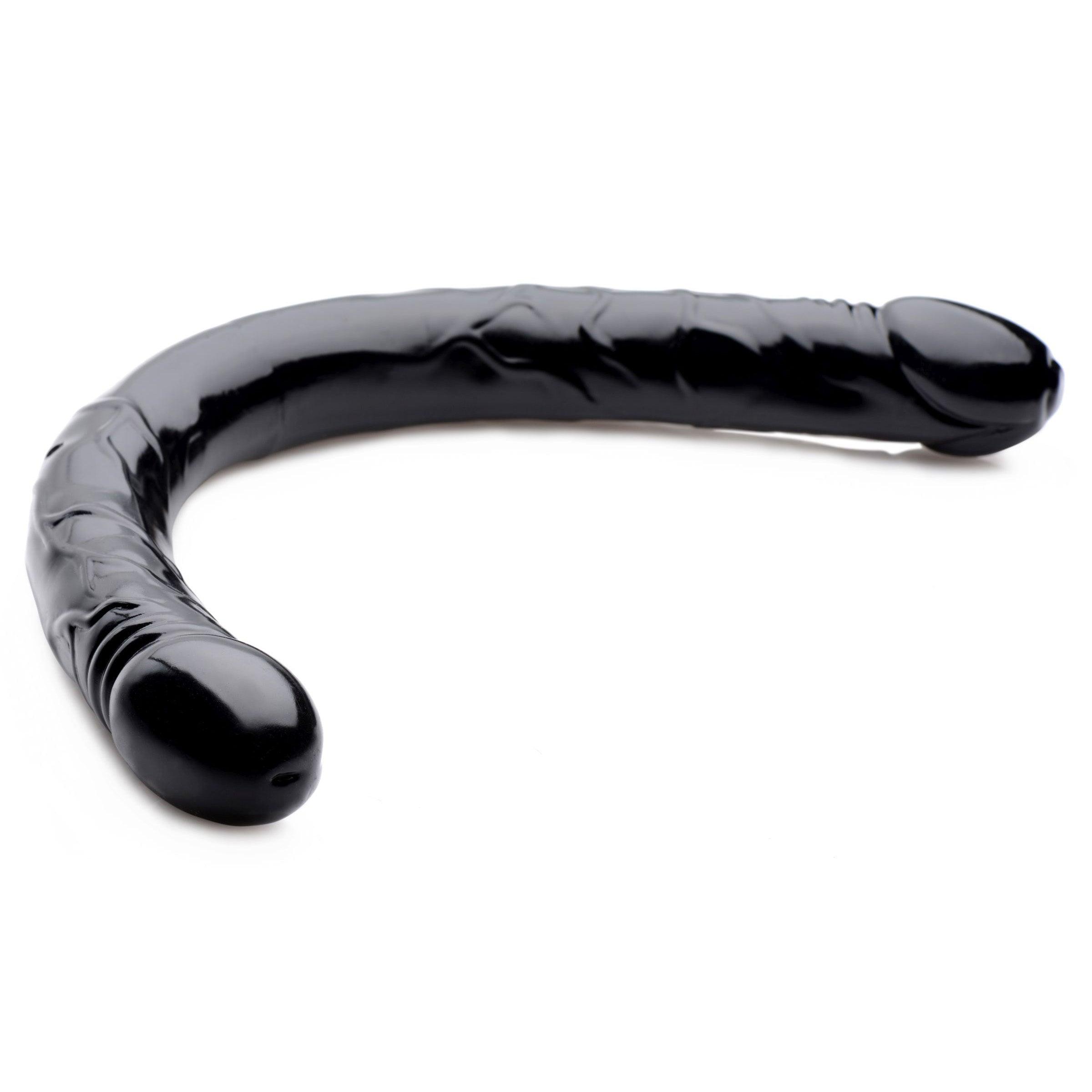 17.5 Inch Black Dong | Double Dildo - Double-Ended Dildo - Double-Head