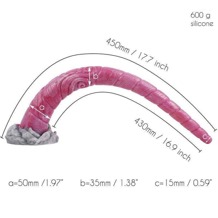 🦑 17.70 Inch Swirl | Tentacle Dildo - Snake Dildo - Monster Dildo - The Dildo Hub