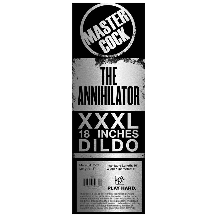 18 Inch Black Annihilator | Huge Realistic Dildo - Extreme Dildo - Extra Large Dildo - The Dildo Hub