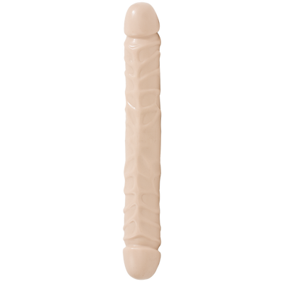Jr. Veined Double Header 12" - White  from thedildohub.com