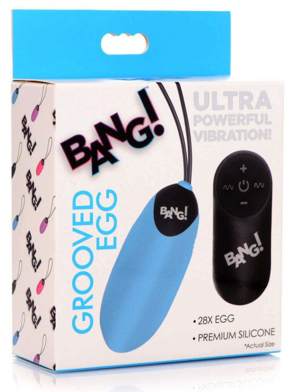 28X Grooved Silicone Vibrating Egg with Remote Control - The Dildo Hub