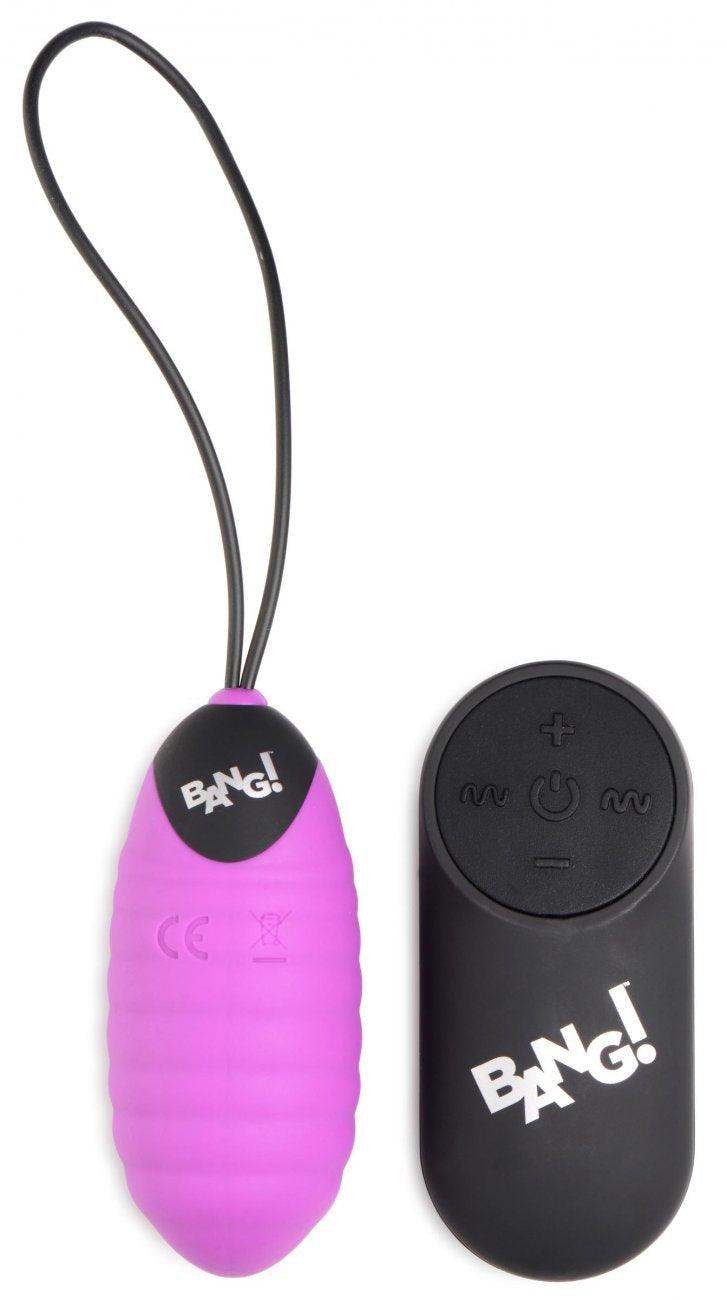 28X Ribbed Silicone Vibrating Egg with Remote Control  The Dildo Hub