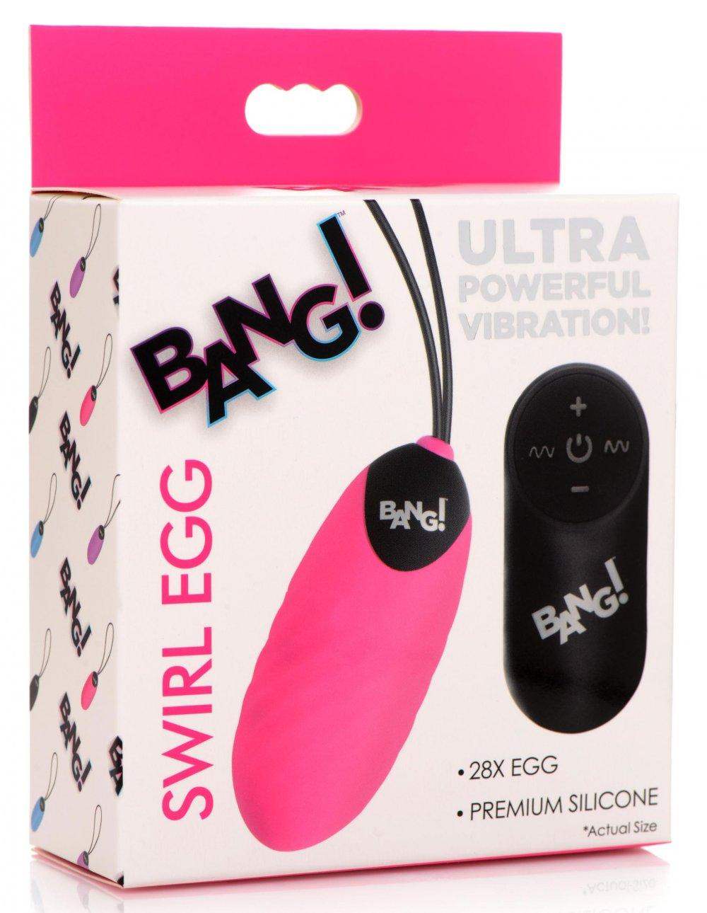 28X Swirl Silicone Vibrating Egg with Remote Control - The Dildo Hub